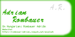 adrian rombauer business card