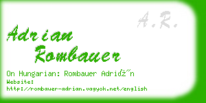 adrian rombauer business card